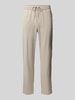 Only & Sons Loose Fit Leinenhose mit Strukturmuster Modell 'SINUS' Ecru