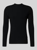 JOOP! Collection Strickpullover mit gerippten Abschlüssen Modell 'Donteo' Black