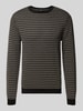 Antony Morato Gebreide pullover met ribboorden Zwart