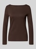 Christian Berg Woman Longsleeve mit Rundhalsausschnitt Schoko