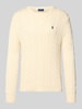 Polo Ralph Lauren Gebreide pullover met labelstitching Offwhite