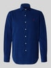 Polo Ralph Lauren Koszula casualowa o kroju regular fit z wyhaftowanym logo model ‘CORDUROY’ Ciemnoniebieski