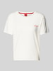 HUGO T-shirt met labelprint, model 'NIKKA' Offwhite