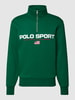 Polo Sport Bluza z kołnierzem i nadrukiem z logo Zielony