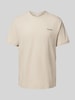 CK Calvin Klein T-Shirt mit Label-Print Beige