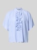 0039 Italy Relaxed Fit Bluse mit Rüschen Modell 'DAISY' Hellblau
