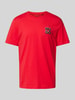 HUGO T-Shirt mit Label-Print Modell 'Dimoniti' Rot