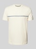 Christian Berg Men T-Shirt mit Label-Print Metallic Beige