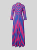 YAS Maxi-jurk met knoopsluiting, model 'SAVANNA' Fuchsia
