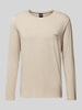 BOSS Longsleeve mit Label-Stitching Modell 'Mix&Match' Sand