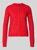 Pieces Regular fit gebreid jack met wol, model 'MALOU' Rood