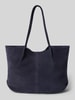 MANGO Tote Bag aus echtem Rindsleder Modell 'Bella' Dunkelblau