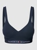 TOMMY HILFIGER Biustonosz typu bralette z nadrukiem z logo model ‘ORIGINAL’ Czarny