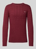 Gant Gebreide pullover met ronde hals Bordeaux