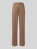 Milano Italy straight fit broek van viscosemix Taupe
