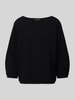 OPUS Sweatshirt mit Rundhalsausschnitt Modell 'Gresine' Black