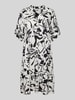 More & More Knielanges Kleid mit Allover-Print Offwhite