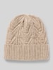 ICHI Strickmütze mit Strukturmuster Modell 'IAMYNTE' Beige