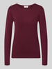 FREE/QUENT Longsleeve aus Viskose-Elasthan-Mix Modell 'Liana' Bordeaux