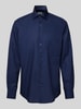 Eterna Comfort fit zakelijk overhemd met borstzak Marineblauw
