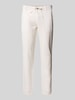 Lindbergh Tapered Fit Leinenhose mit elastischem Bund Weiss