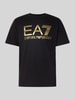 EA7 Emporio Armani T-shirt met logo en ronde hals Zwart