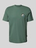 Blend T-Shirt mit Motiv- und Statement-Stitching Modell 'JOBBE' Oliv