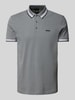 BOSS Green Regular fit poloshirt met labelstitching, model 'PADDY' Antraciet