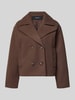 VERO MODA Regular Fit Trenchcoat mit doppelreihiger Knopfleiste Modell 'VINCELINE' Schoko