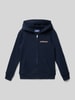 Jack & Jones Sweatjack met labelprint, model 'VESTERBRO NEWTON' Marineblauw