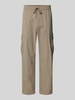 BOSS Green Tapered Fit Cargohose mit Tunnelzug Modell 'Urbanex' Beige