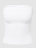 Gina Tricot Bandeau-Top im unifarbenen Design Weiss