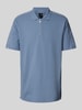 ARMANI EXCHANGE Regular fit poloshirt met labelstitchings Rookblauw