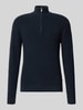 Matinique Gebreide pullover met schipperskraag, model 'lagoon' Marineblauw