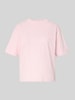 Jake*s Casual t-shirt nadruk z motywem i okrągły dekolt Mocnoróżowy