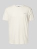 Tommy Jeans Regular Fit T-Shirt aus reiner Baumwolle mit Label Print Offwhite Melange