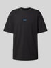 Hugo Blue T-Shirt mit Label-Print Modell 'Nalono' Black