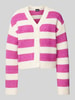 Pieces Cardigan mit V-Ausschnitt Modell 'ALINI' Fuchsia