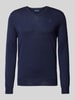 Polo Ralph Lauren Wollen pullover met logostitching Marineblauw