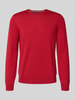 BOSS Regular fit gebreide pullover van pure scheerwol, model 'BOTTO' Rood