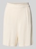 Jake*s Casual Shorts aus Viskose-Leinen-Mix mit elastischem Bund Beige