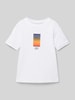 Jack & Jones T-Shirt mit Label-Print Modell 'CALMA' Weiss