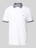 Tommy Hilfiger Regular Fit Poloshirt aus Baumwoll-Leinen-Mix Weiss