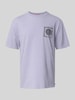 Scotch & Soda Relaxed Fit T-Shirt aus reiner Baumwolle mit Logo-Print Lavender