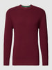 Esprit Collection Gebreide pullover met structuurmotief Rood