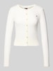 Tommy Jeans Slim fit cardigan van pointelle Offwhite