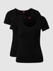 HUGO T-Shirt mit Logo-Print Black