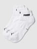 Puma Sneakersocken mit Label-Print im 3er-Pack Weiss