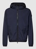 Peuterey Jack met capuchon, model 'NIGLE' Marineblauw