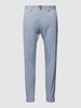 Cinque Slim fit stoffen broek in gemêleerde look, model 'Bodo' Donkerblauw